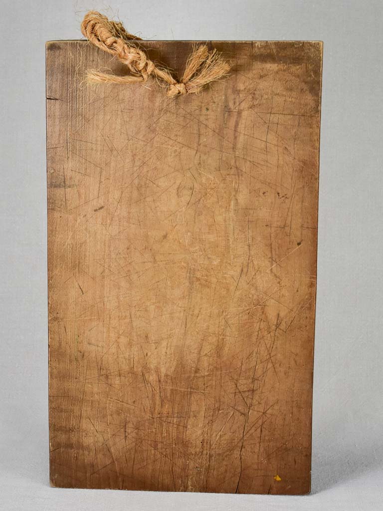 Rustic French cutting board with rope 11½" x 19¾"