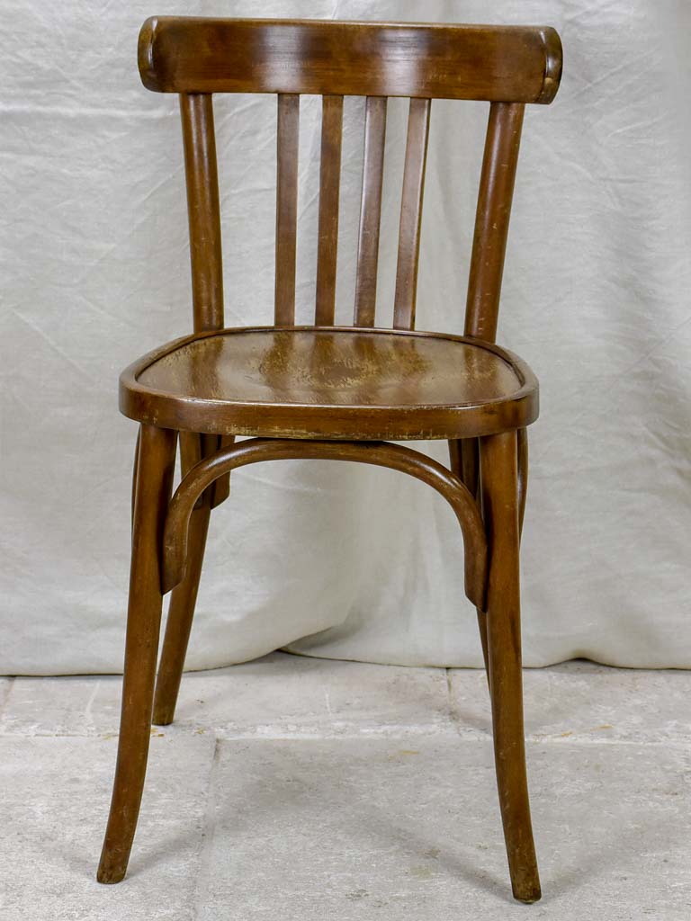 Set of 12 mid century French bistro chairs