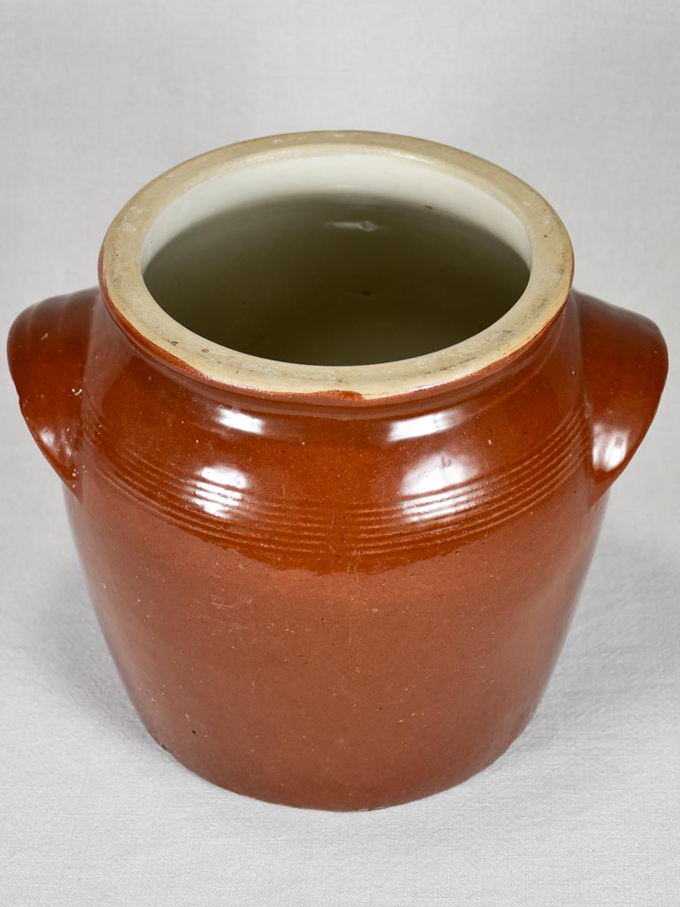 Rustic antique French pot with handles