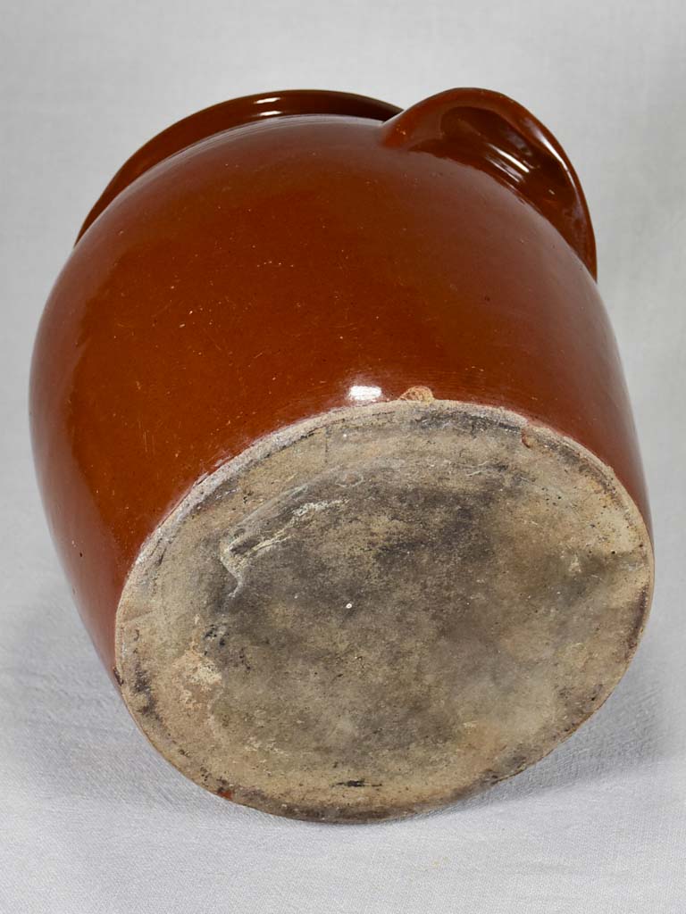 Unique old-century French glazed pot