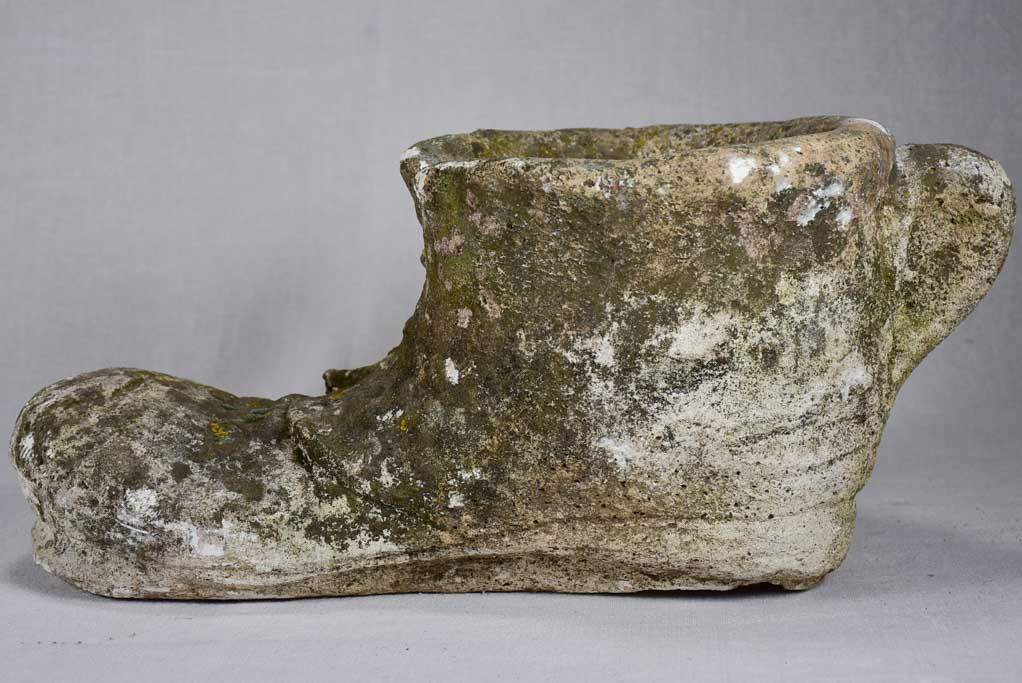 Pair of vintage garden planters in the shape of boots 17¼"
