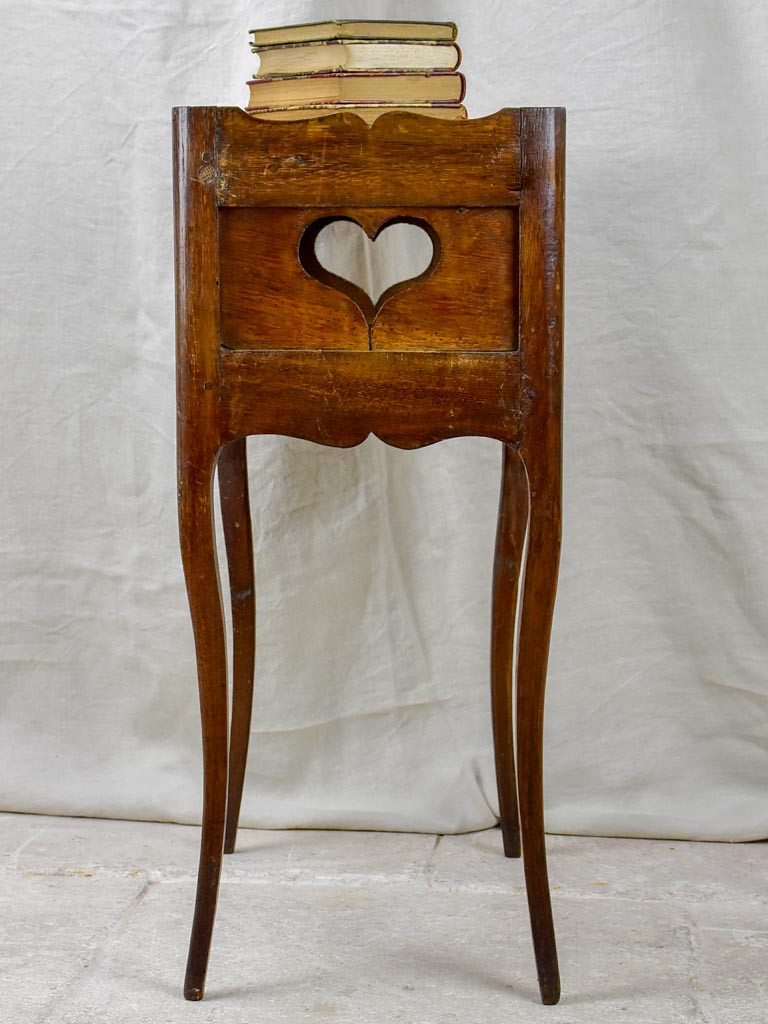 Antique French Louis XV oak bedside table