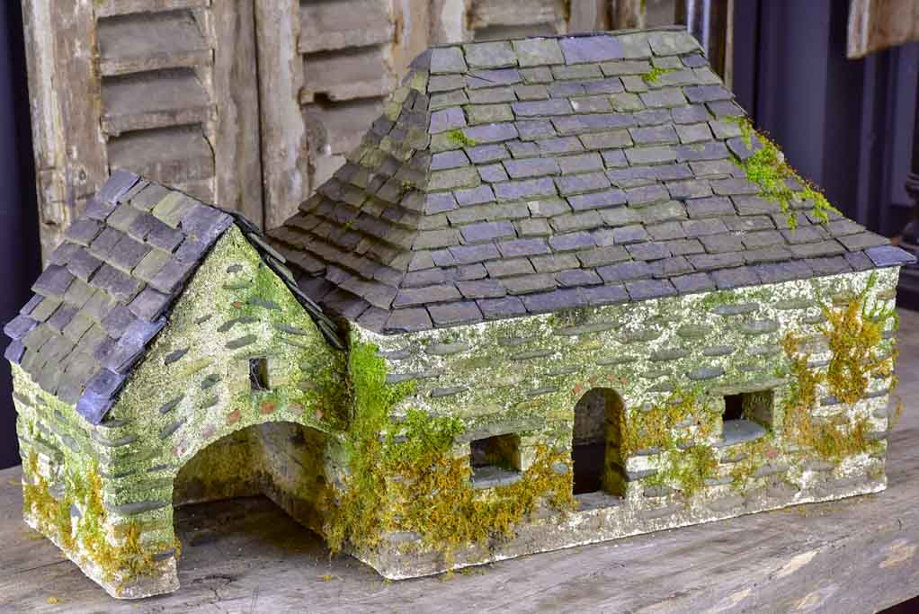 Miniature stone grange - French 1950's