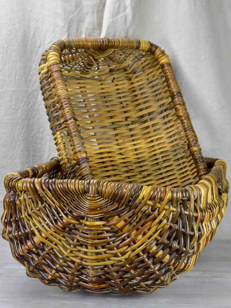 Two vintage French baskets from a boulangerie