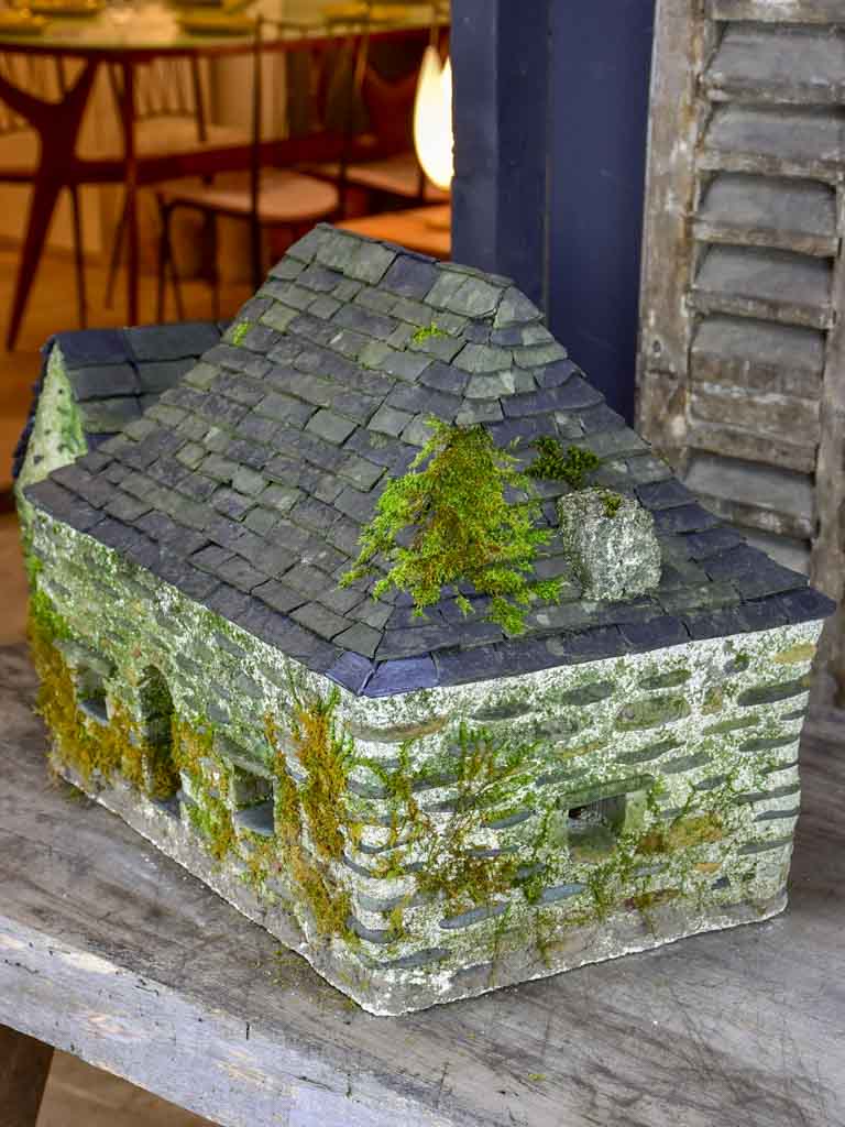Miniature stone grange - French 1950's