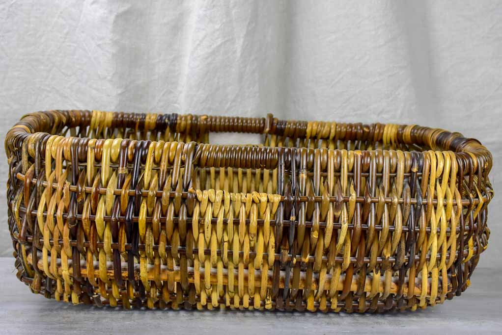 Two vintage French baskets from a boulangerie