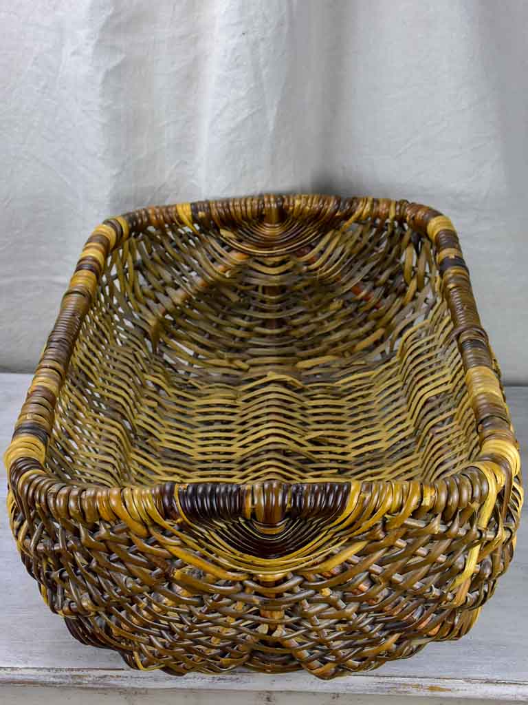 Two vintage French baskets from a boulangerie