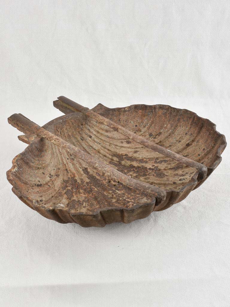 Shell shaped cast iron fountain element 20¾"