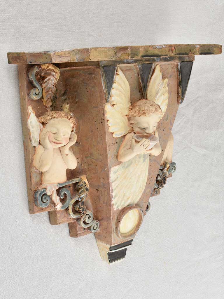 Divine sleeping angels wall bracket console