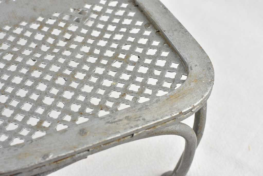 Pair of antique wrought iron garden footrests 12½"