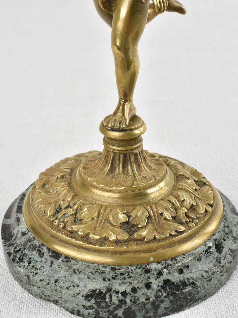 Pair of Napoleon III angel candlesticks - bronze 10¼"