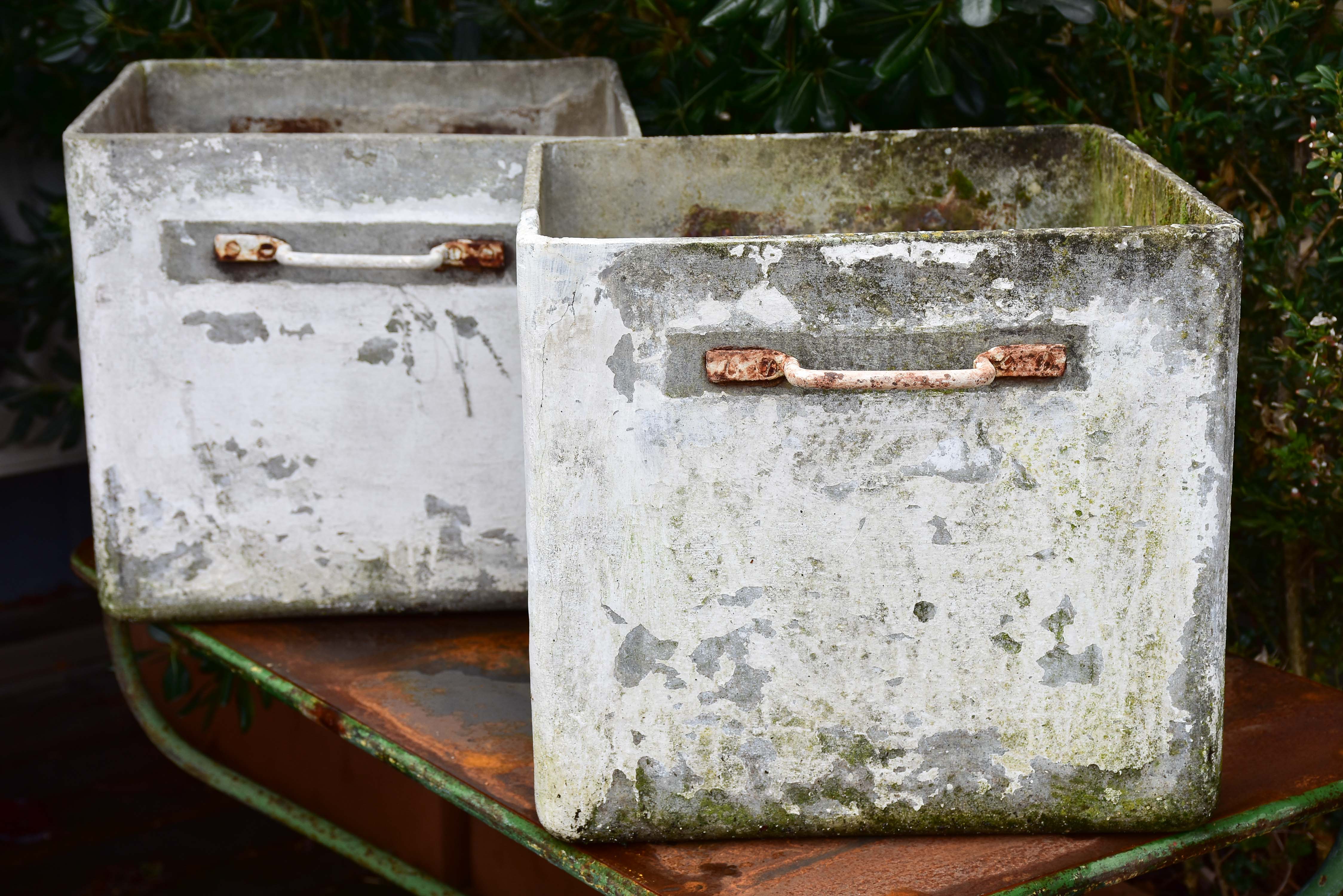Pair of midcentury modern French square planters