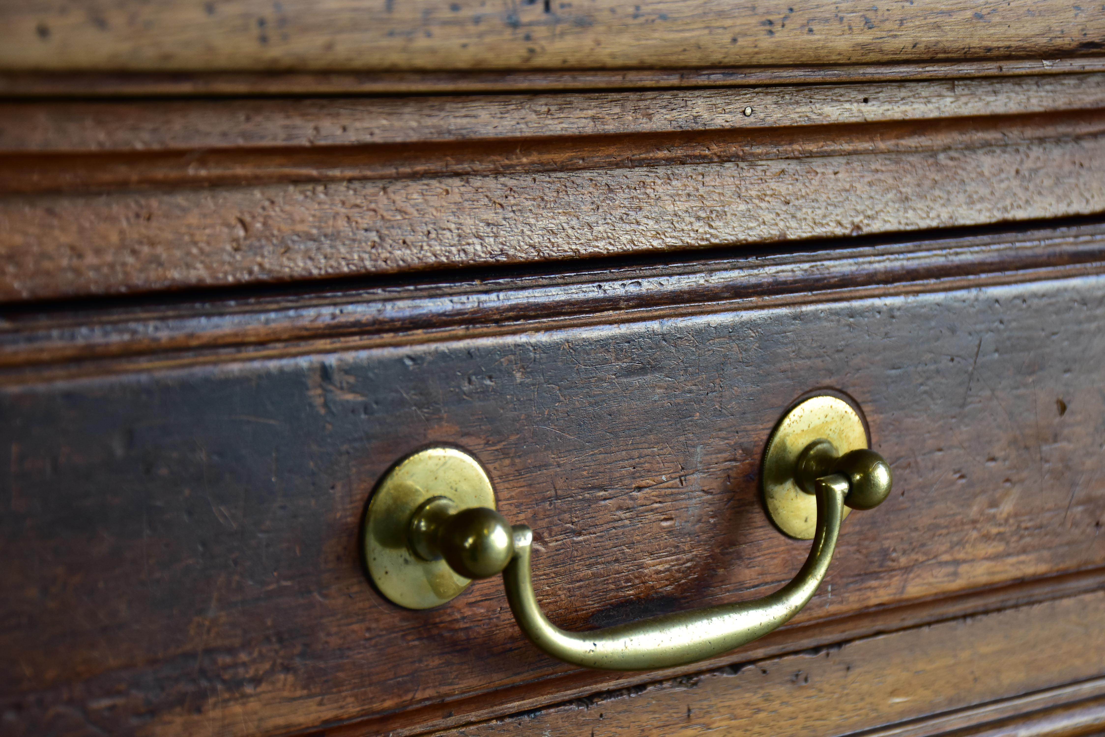 Antique French drapery table with beautiful carved details