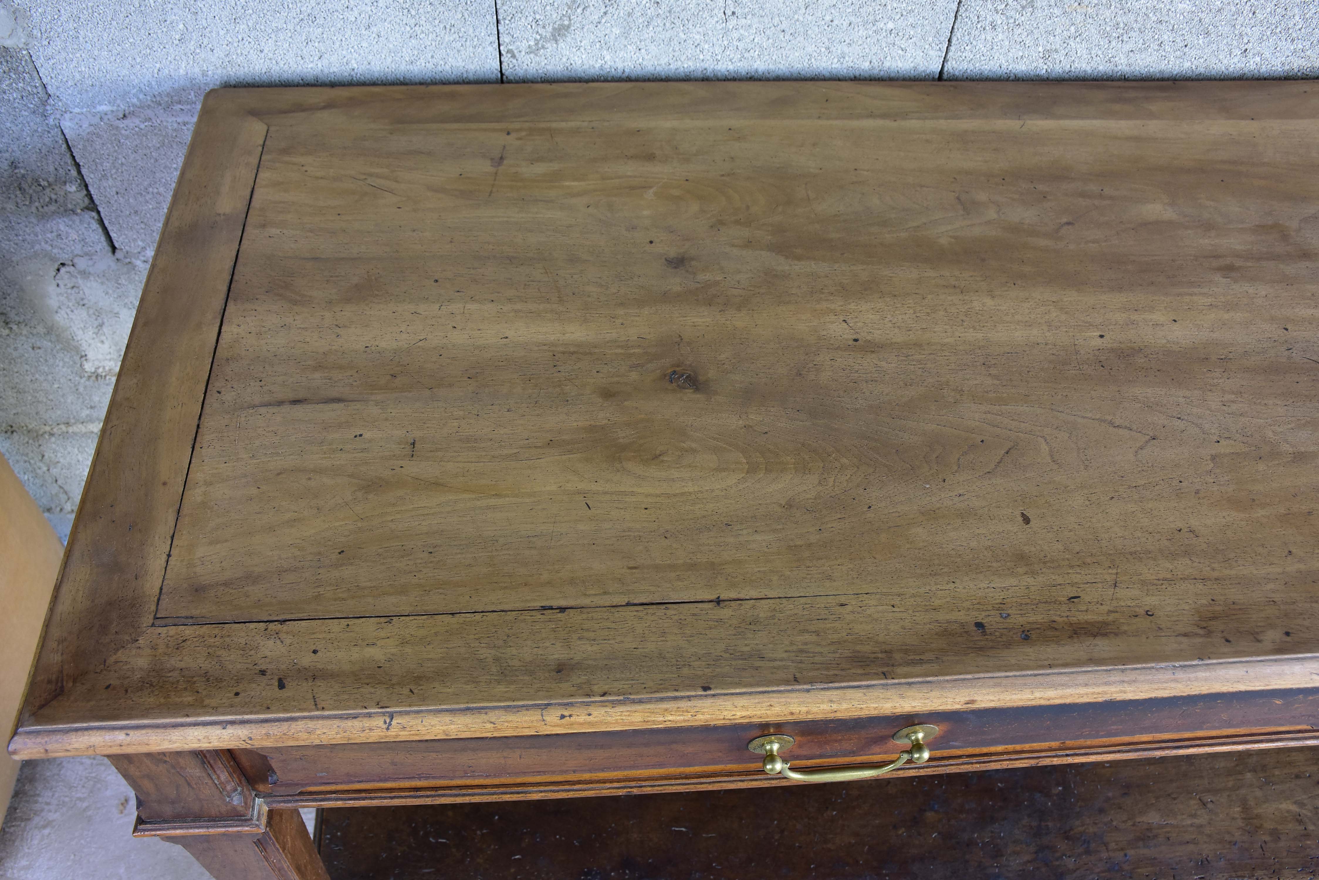 Antique French drapery table with beautiful carved details