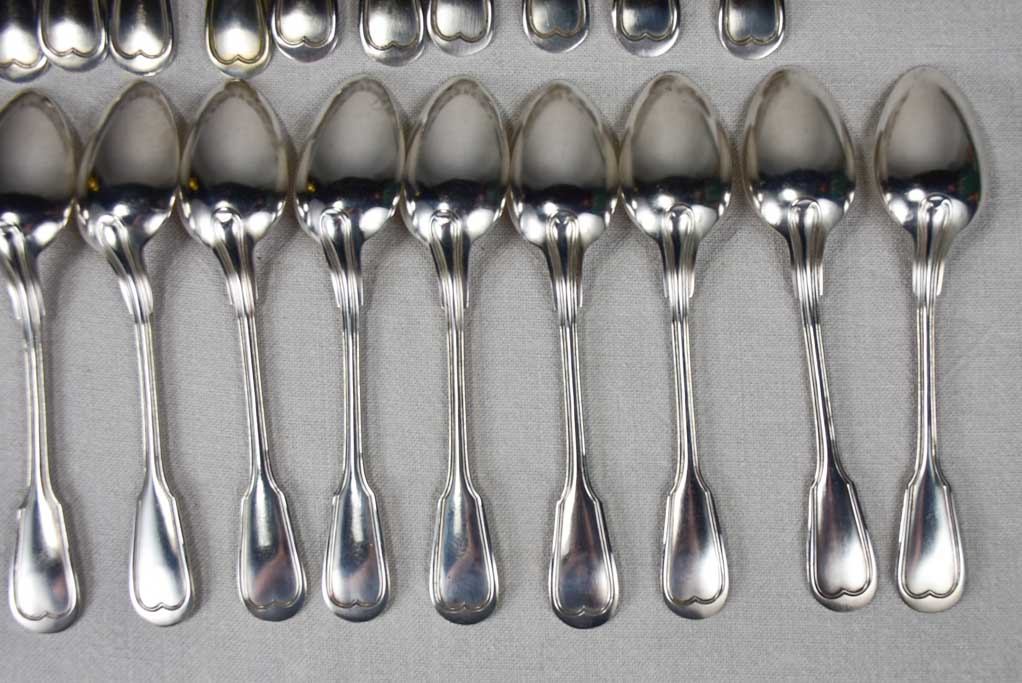 Set of 12 silver plate dessert spoons and dinner forks