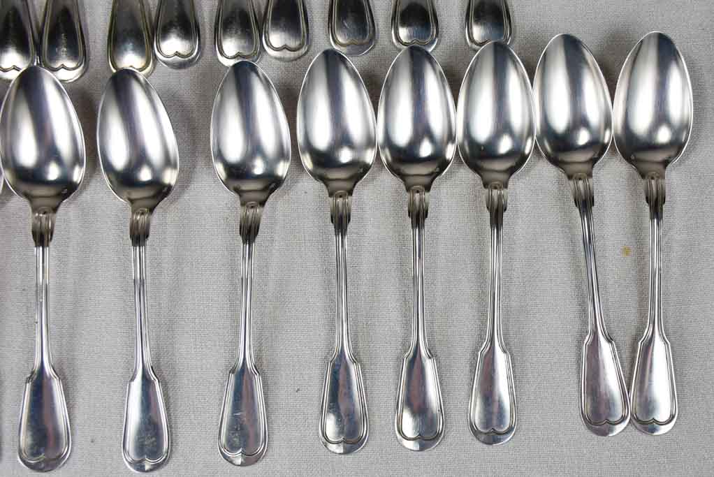 Set of 12 silver plate dessert spoons and dinner forks