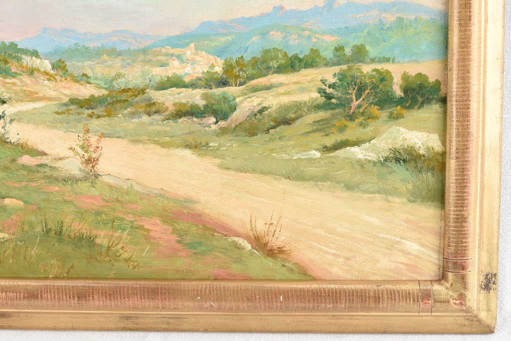 Spring landscape with country road - Berriat Pierre (1827-1903) - 22¾" x 29½"