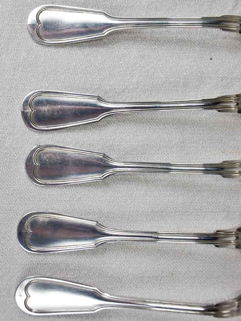 Set of 12 silver plate dessert spoons and dinner forks