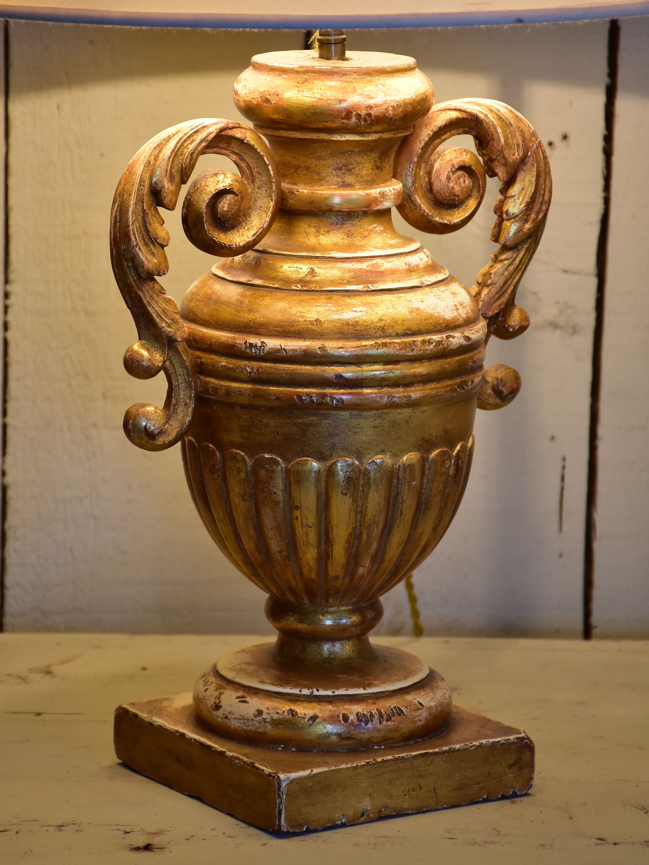 19th century French giltwood lamp