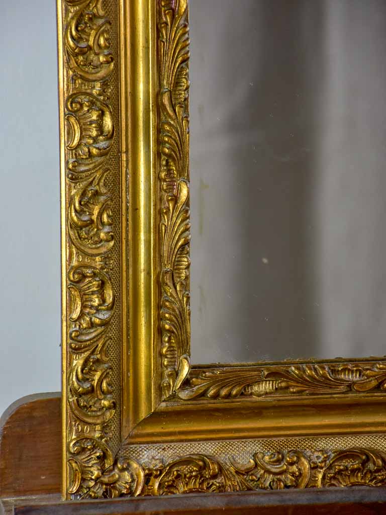 Pretty antique French mirror with decorative frame 21¼" x 25¼"