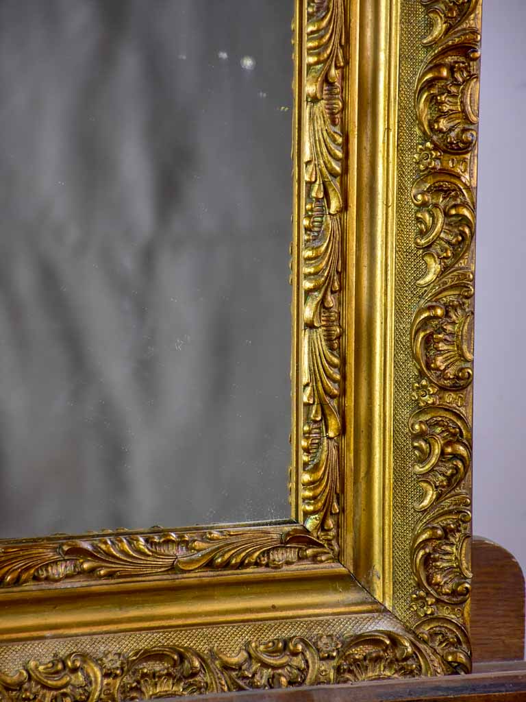 Pretty antique French mirror with decorative frame 21¼" x 25¼"