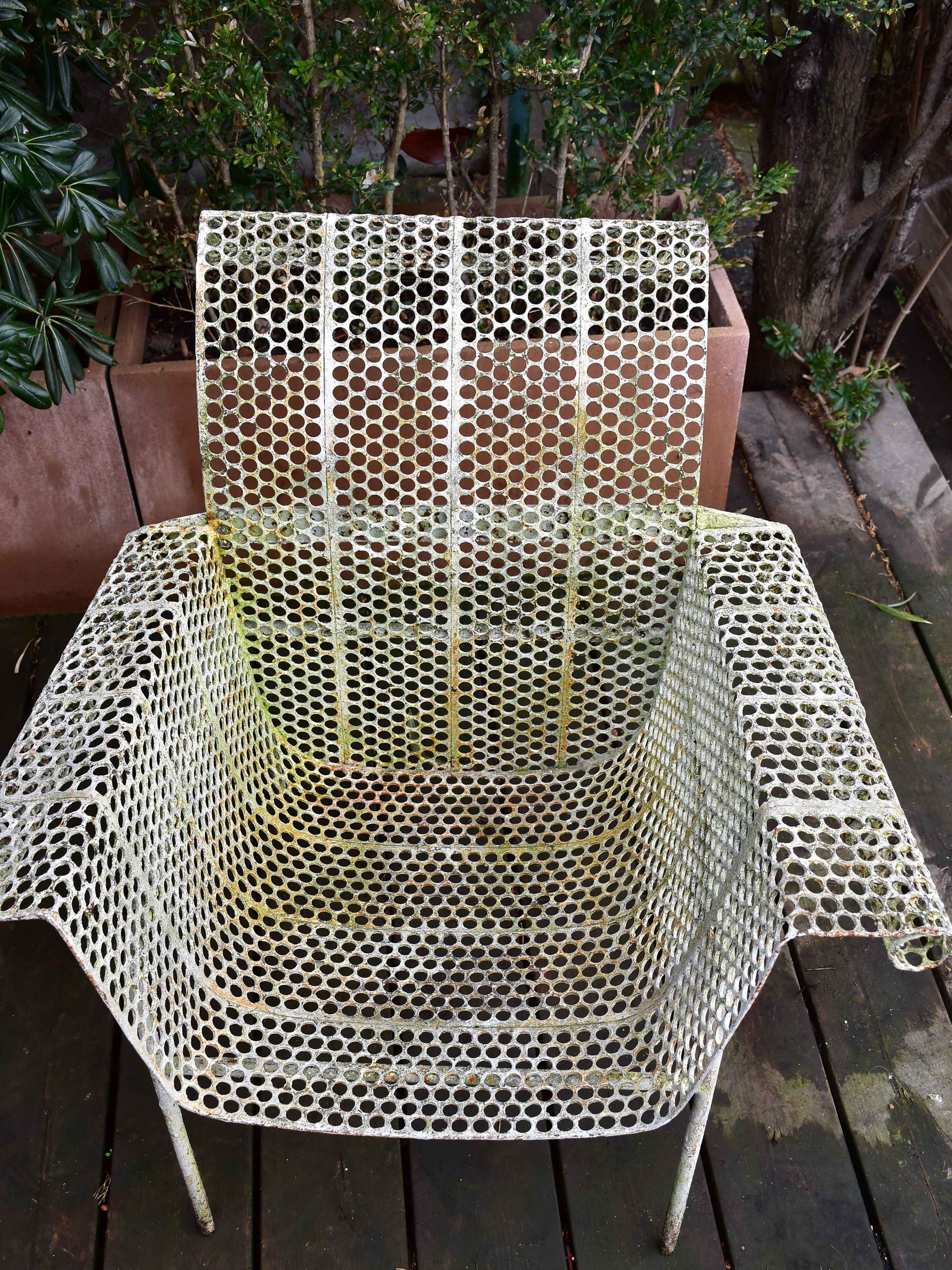 Five garden armchairs attributed to Malaval