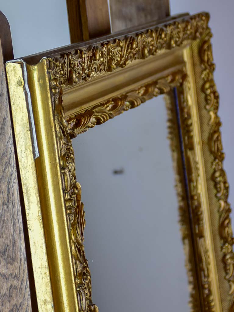 Pretty antique French mirror with decorative frame 21¼" x 25¼"