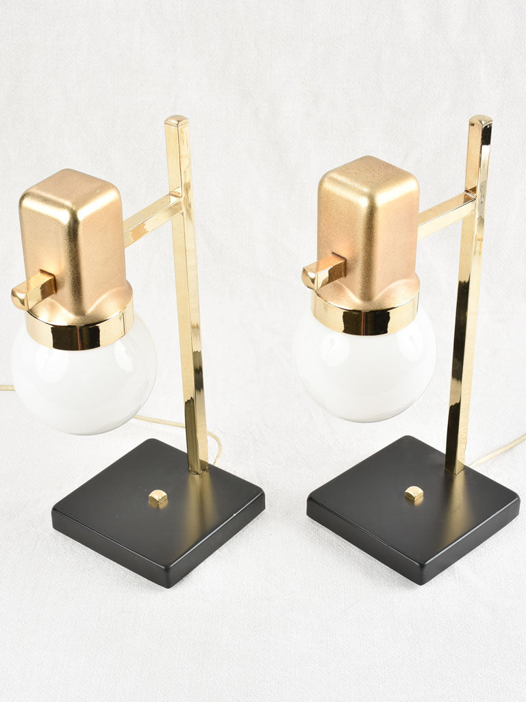 Pair of modern table lamps / bed side lamps 14½"