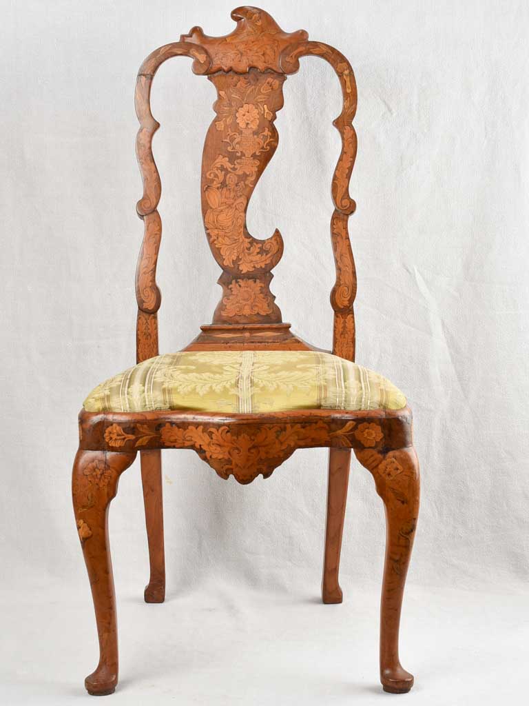Pair of 18th century Dutch Chairs w/ marquetry