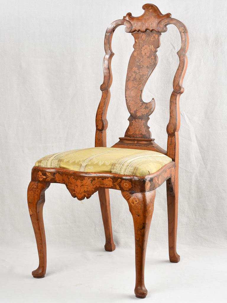 Pair of 18th century Dutch Chairs w/ marquetry
