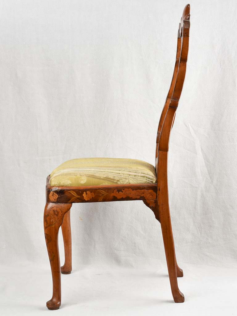 Pair of 18th century Dutch Chairs w/ marquetry