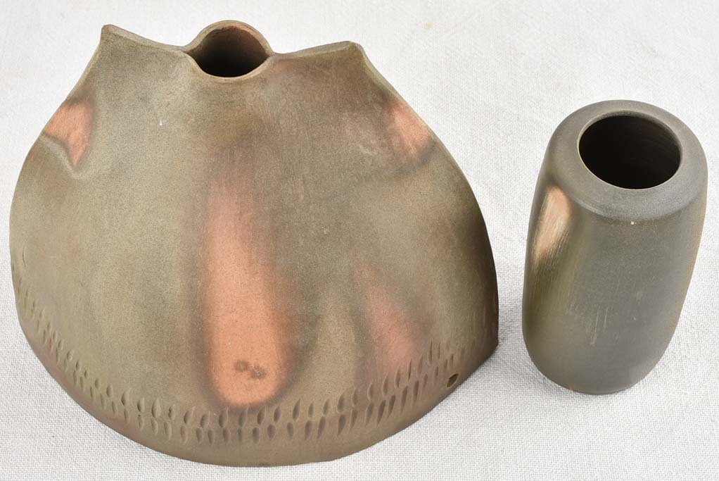 Lamp base and vase - matte dark gray 8¼"