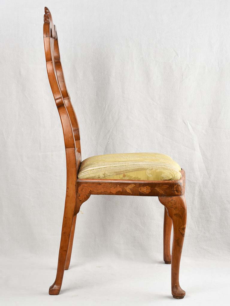 Pair of 18th century Dutch Chairs w/ marquetry