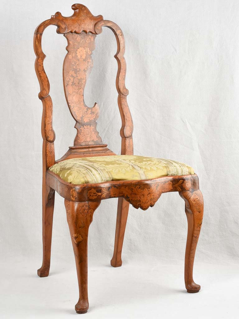Pair of 18th century Dutch Chairs w/ marquetry