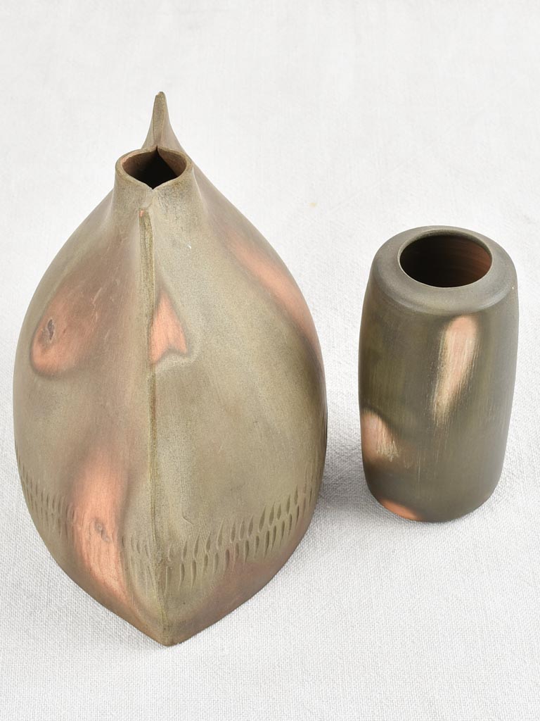 Lamp base and vase - matte dark gray 8¼"