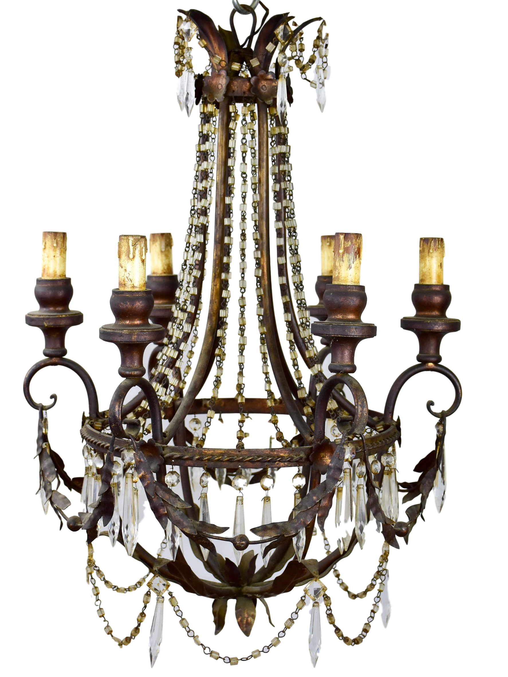 Vintage Italian Chandelier with six lights