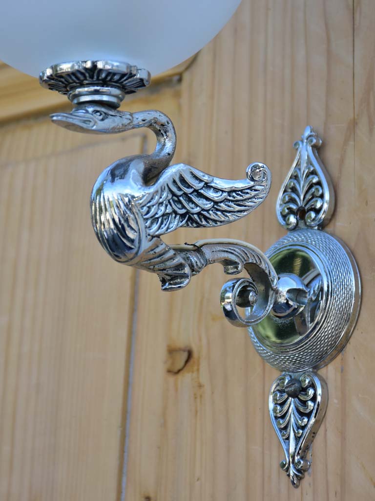 Rare set of bathroom hardware accessories decorated with swans - 1950's
