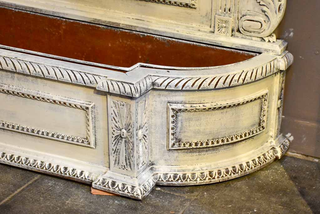 19th Century French jardiniere and mirror for an entry foyer 50" x 84¼"
