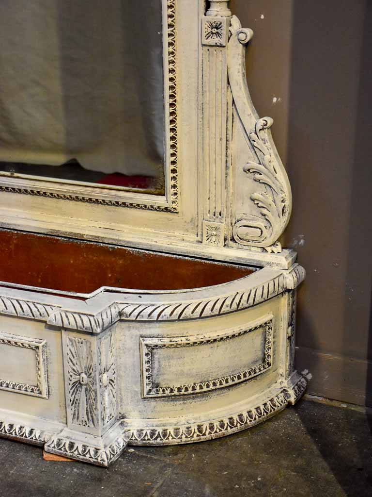 19th Century French jardiniere and mirror for an entry foyer 50" x 84¼"