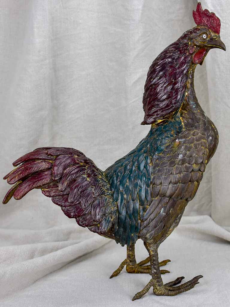 Antique French rooster - bronze
