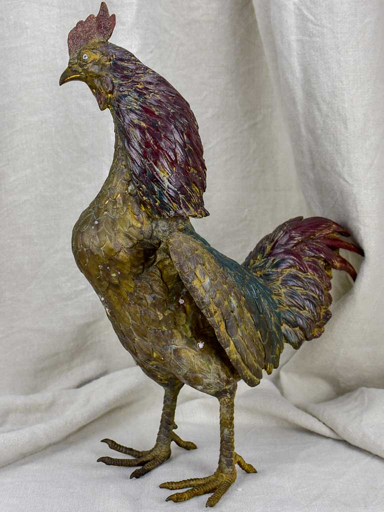 Antique French rooster - bronze