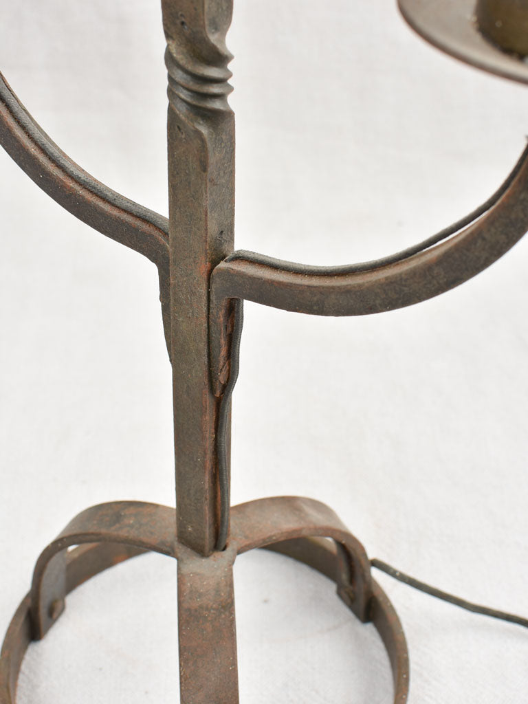 Unique Wrought Iron Lamp, Candle Design
