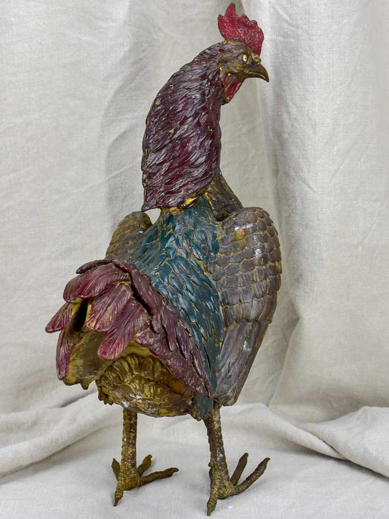 Antique French rooster - bronze