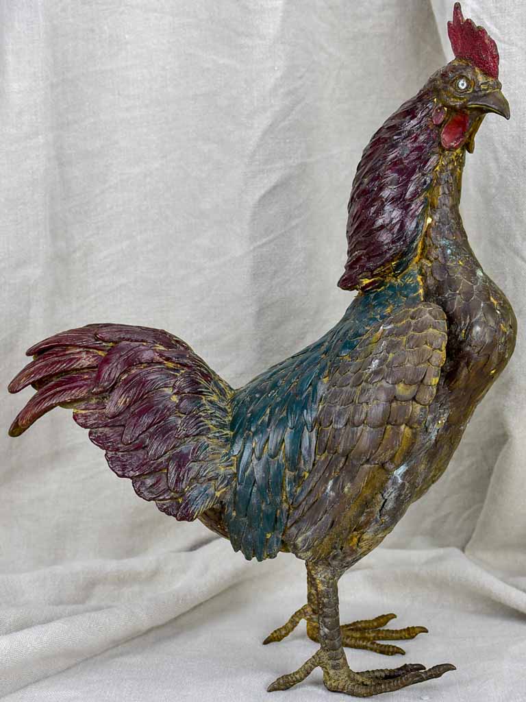 Antique French rooster - bronze