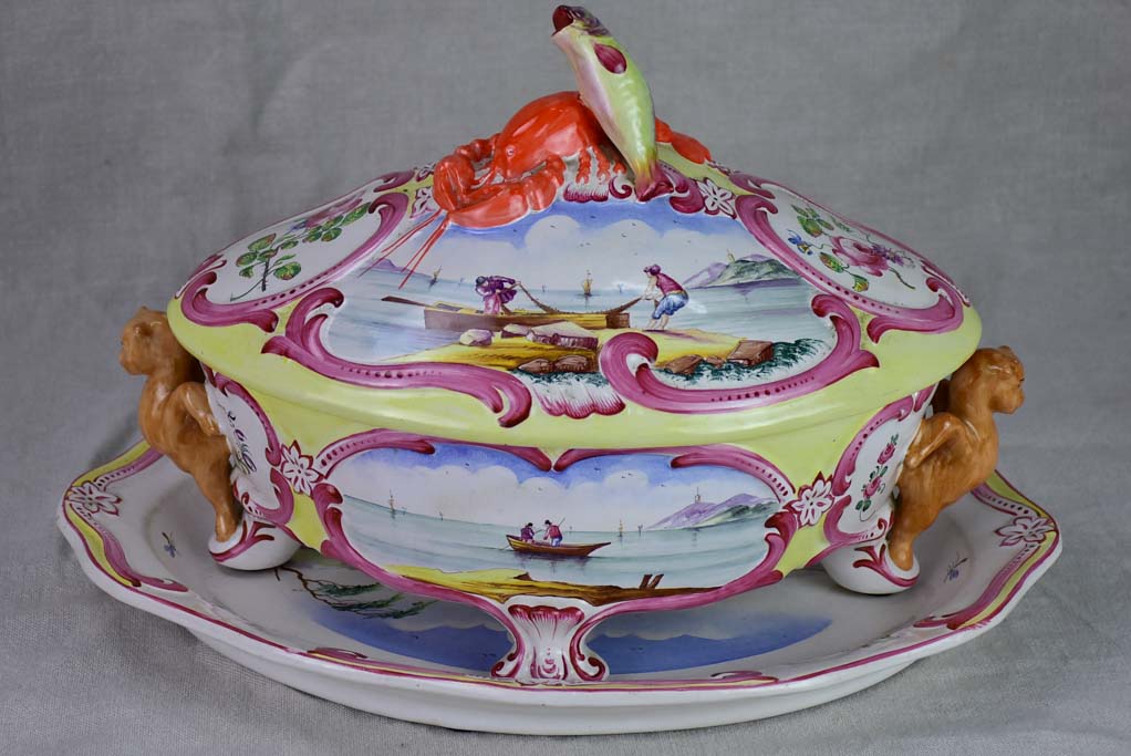 Mid century soup tureen for Bouillabaisse from Marseille