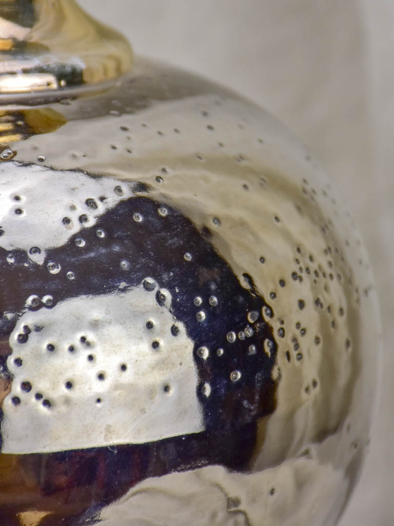 Round vintage metallic ceramic lamp base 1/2