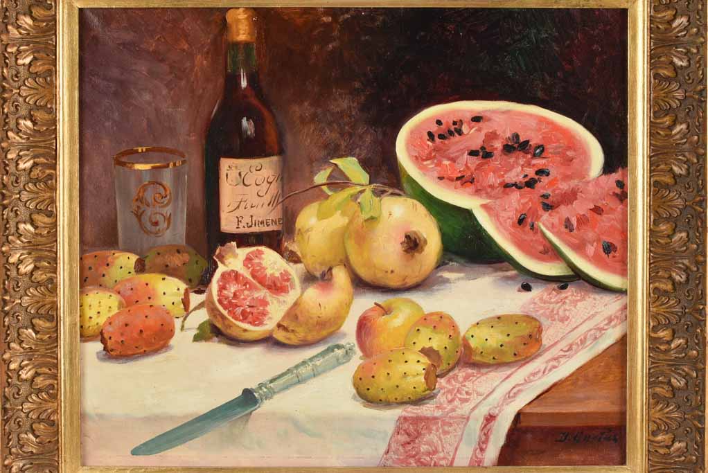 Early 20th century still life with fruit 24¾" x 29¼"