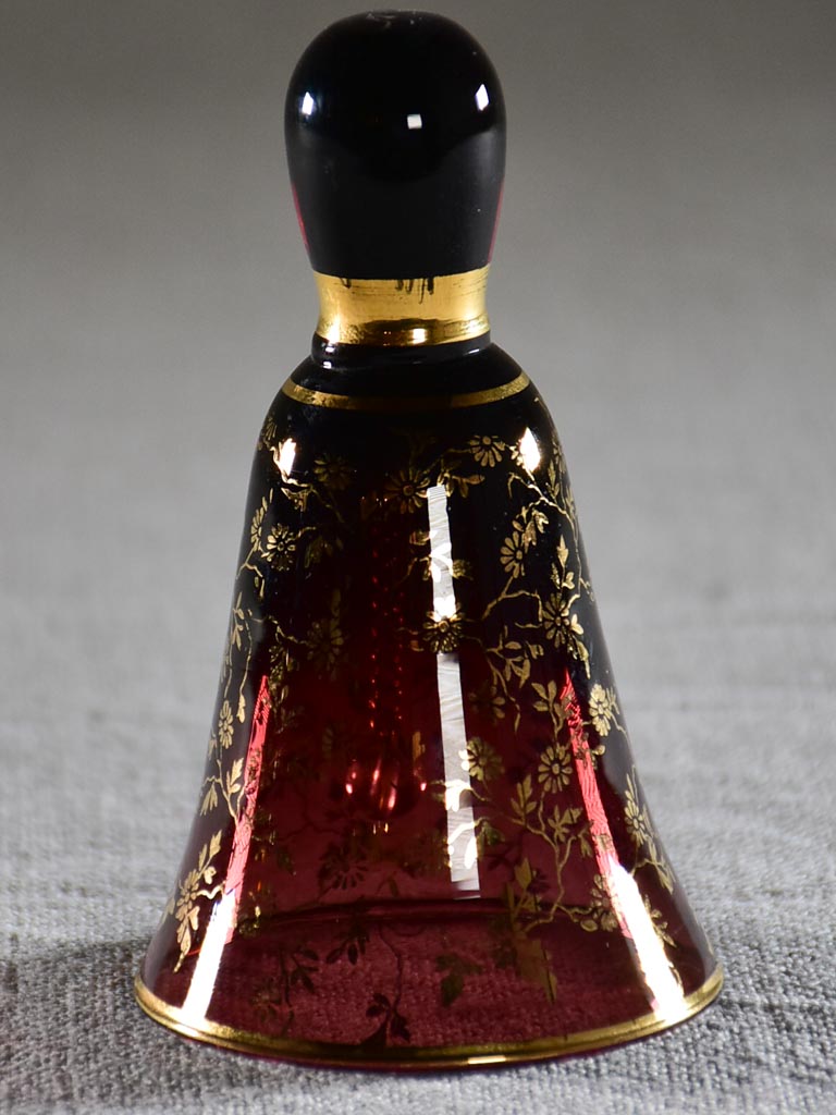 Distinctive red glass countertop bell