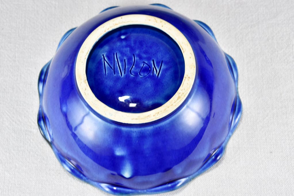 Vintage Dieulefit tableware 21 pieces - blue