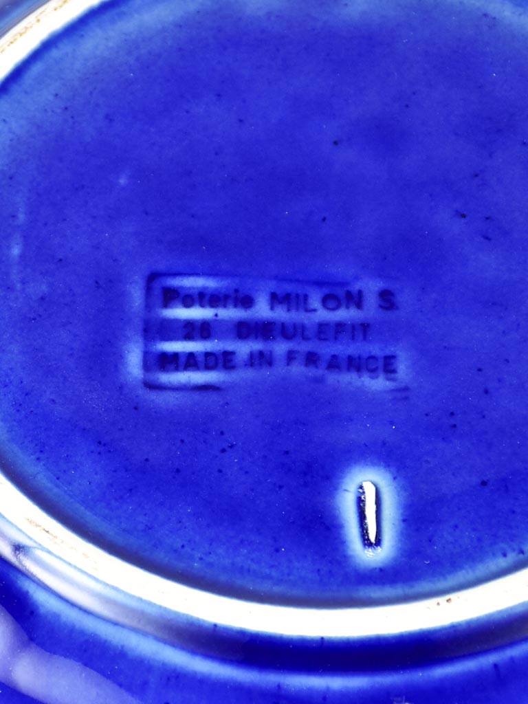 Vintage Dieulefit tableware 21 pieces - blue